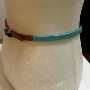 J. Crew Brown and Blue Belt Sleek Design